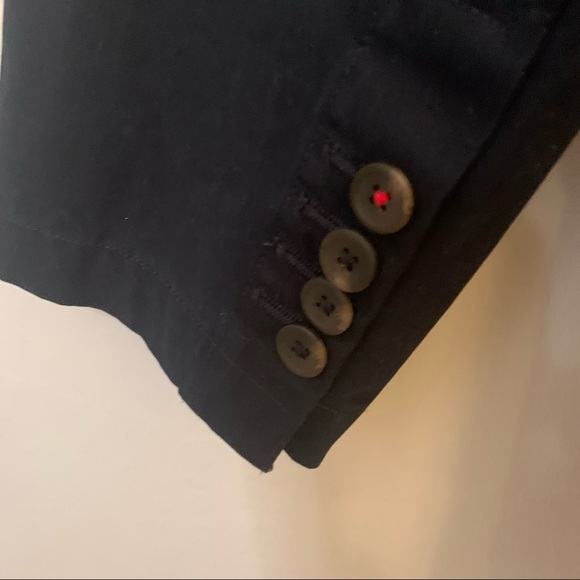 NWT STAFFORD PREP 2 Button Blazer 100% Cotton Navy Blue White Striped Lining - Picture 14 of 16